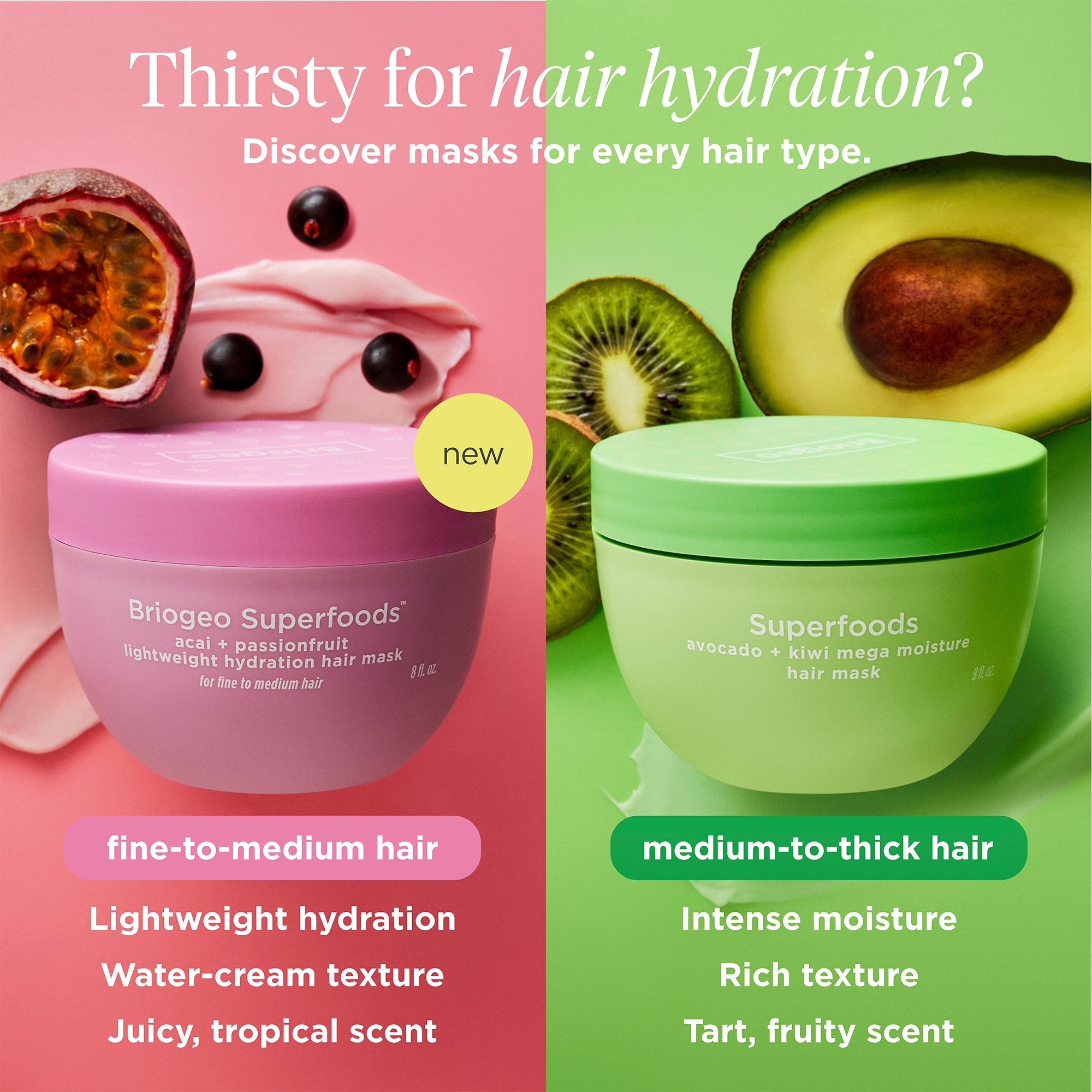 Superfoods Lightweight Hydration Hair Mask, 2 oz