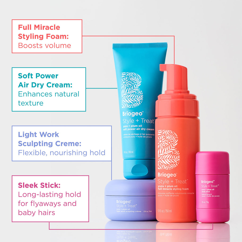Style + Treat™ Yuzu + Plum Oil Hair Styling Texture Foam
